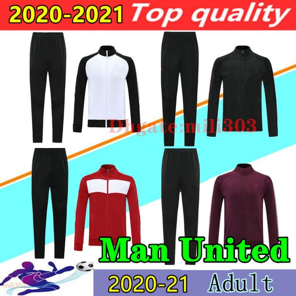 

20 21 manchester jacket tracksuit 2020 2021 van de beek rashford greenwood pogba b.fernandes martial utd man jackets soccer training suit, Black