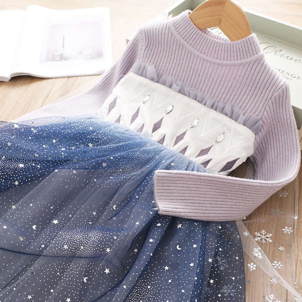 

2020 autumn starry new sky korean girls' gradient princs drs, Red;yellow