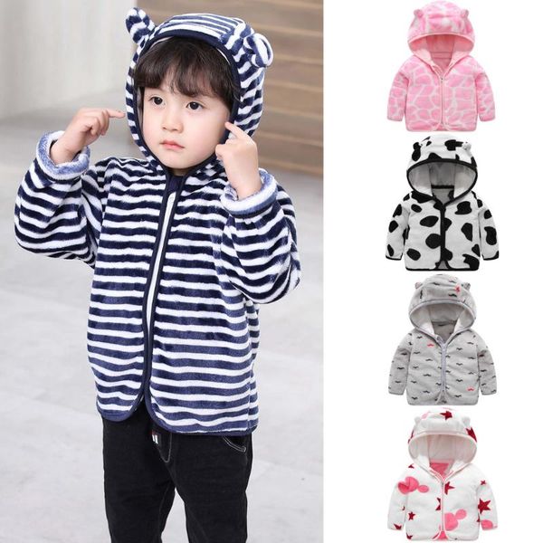 

2020 new children hooded sweatshirt boys cute bear ears animal hoodies warm kids clothing girls coats baby casual outwear, Blue;gray