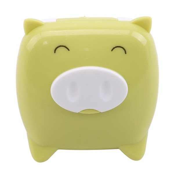 

new cute piggy shape contact lens case companion box contact lenses box soak storage travel container, Silver