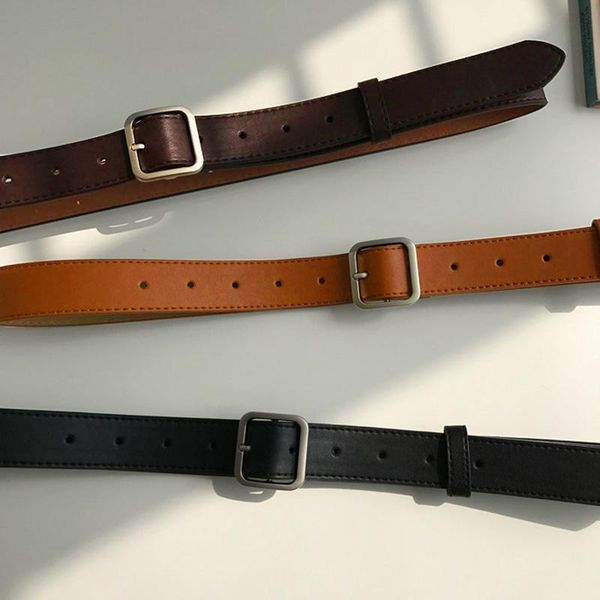 

women belt waistband pin buckle belts for jeans dress shorts ladies fashion belt camel coffee black vintage buckle waist strap, Black;brown