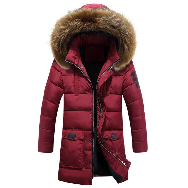 

men winter coat men down jacket men's fashion deluxe collars winter coat mens jackets and coats, Black
