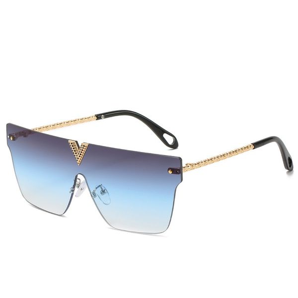 

fashion trendy new ins luxury designer diamond letter blue sunglasses for women men girls ladies uv proof, White;black