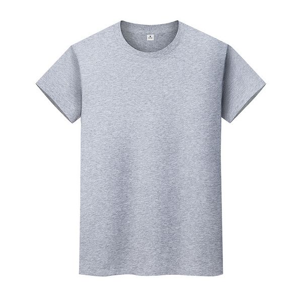 

new round neck solid color t-shirt summer cotton bottoming shirt short-sleeved mens and womens half-sleeved z0at
