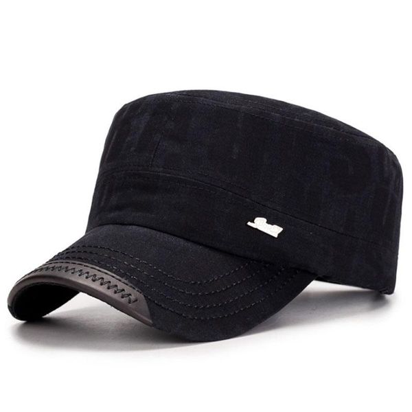 

wide brim hats [aetrends] fashion for men women flat caps cotton tactical cap z-6115, Blue;gray