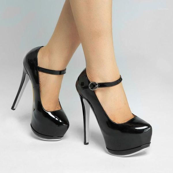 

minan ser women pumps high heels black patent leather toe stiletto shoes about 14.5cm high-heeled round toe pumps.1