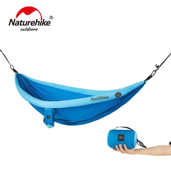 

naturehike inflatable tube hammock tent 2 person outdoor camping ultralight 210t folding hammock portable travel break swing