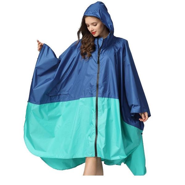 

waterproof stylish foldable lightweight long women men hooded rain poncho bicycle hiking rain coat wit bbyaix