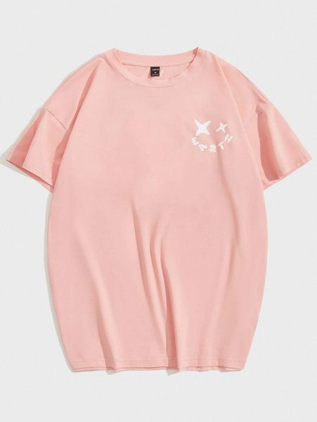 

men cartoon graphic round neck tee o9sb#, White;black