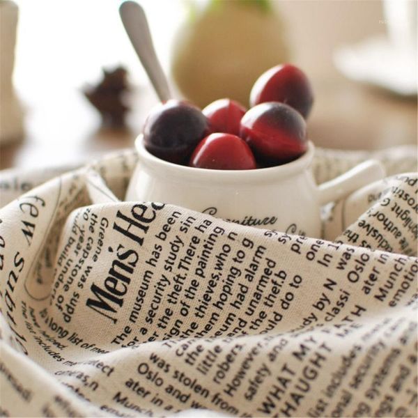 

table napkin fuya vintage english spaper style home essential cotton deck cloth towel mats pads1