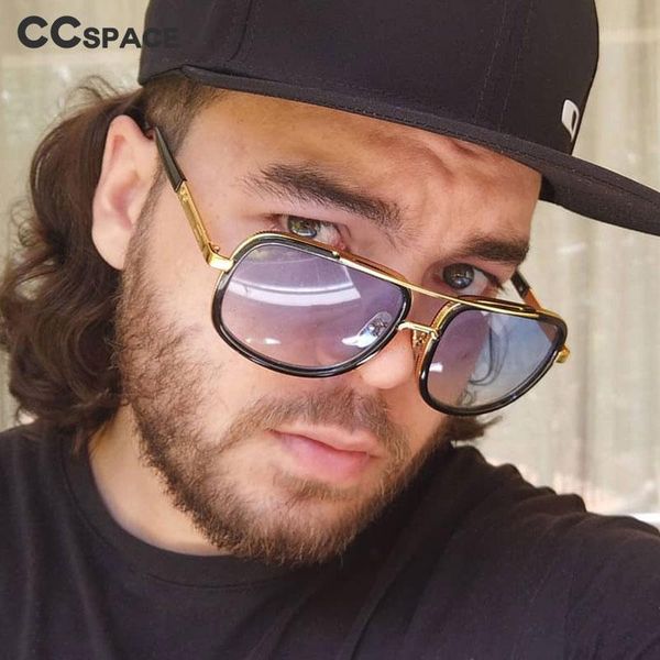 

46135 oversized pilot square sunglasses men women fashion shades uv400 vintage glasses, White;black