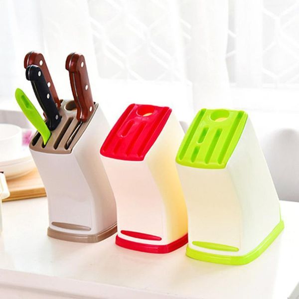 

1pcs multifunctional kitchen knife holder stand for knives storage rack kitchen accessories plastic knife block1