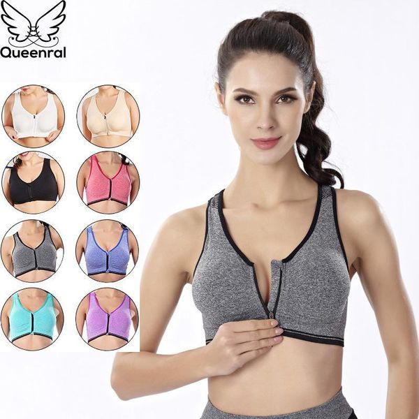 

queenral push up bras for women underwear plus size bralette  l xl xxl xxxl brassiere bh soutien gorge femme front zipper bra1, Red;black