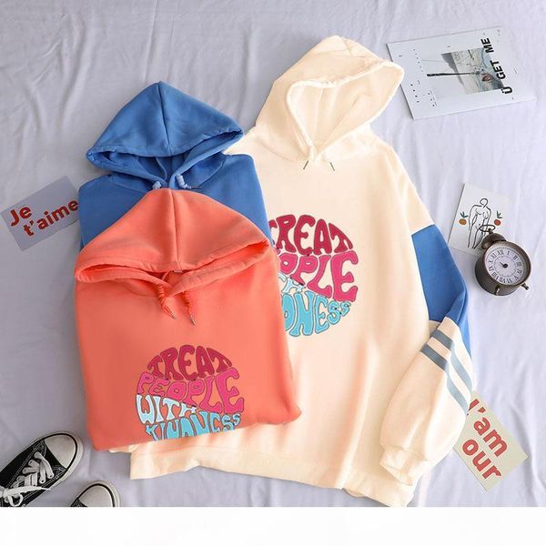 

treat people with kindness hoodies sweatshirt women fashion harry styles letter pullovers women hoodies streetwear casual, Black