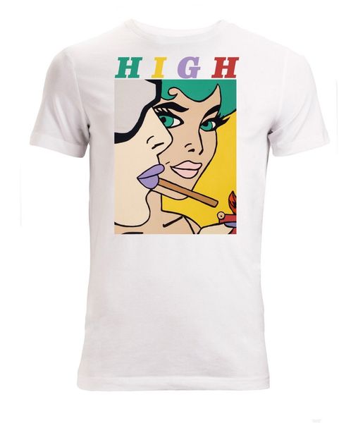

high smoking girls designed pop art men's white t shirt sizes s 3xl fashion casual print t shirt sport hooded sweatshirt hoodie