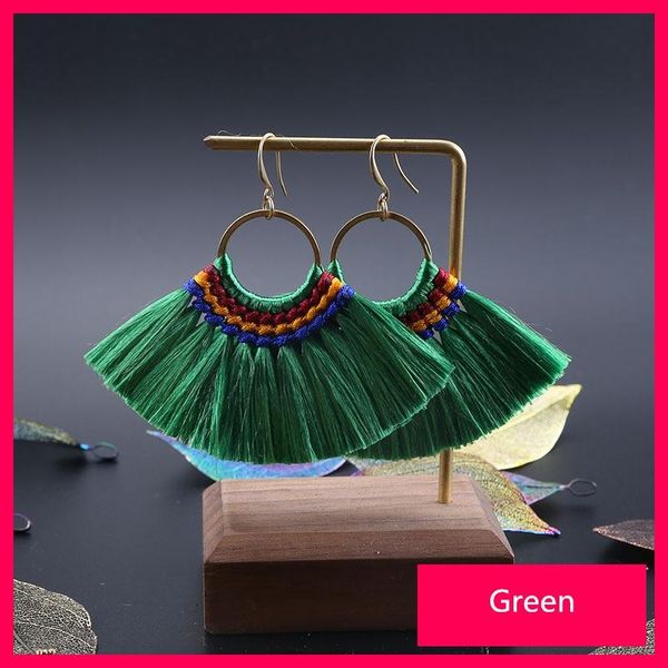 

1pair fashion bohemia fan tassel earrings diy jewelry garment decorative accessories craft tassels female personality decoration h wmtzct