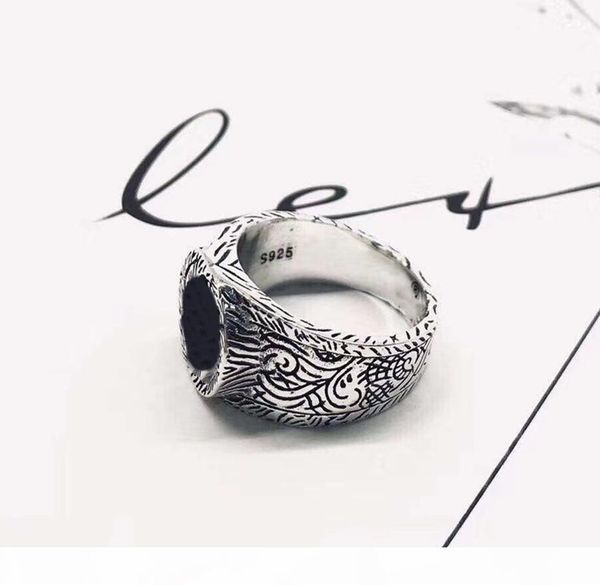 

s925 sterling real silver ring silver ring king snake striped personality couple ring fashion jewelry