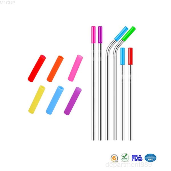 

stainless steel drinking tips fit for 6mm wide straws silicone tubes straw cover owd2680