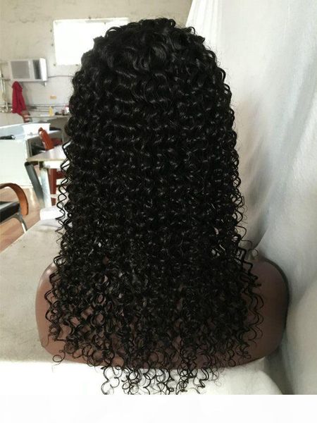 

высококвалифицированный обратная связь легко dyeironed afro kinky фигурного парик фронта шнурок афро cu богородица перуанское kinky завитые, Black;brown
