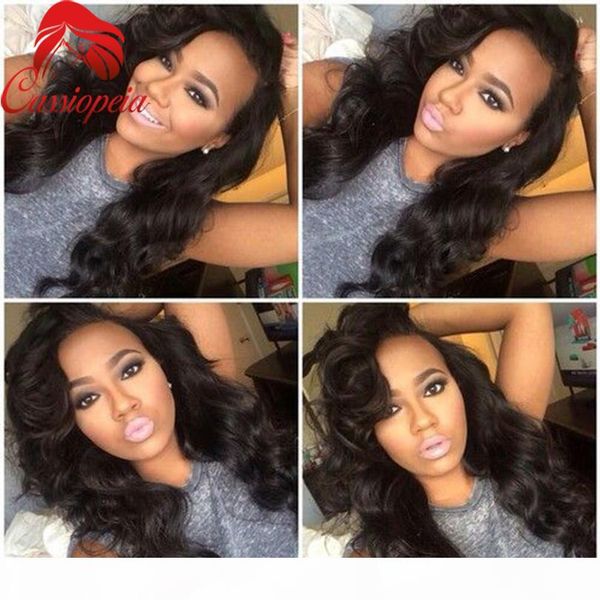

full lace human hair wigs for black women brazilian virgin hair wig body wave lace front human hair wigs glueless full lace wigs, Black;brown
