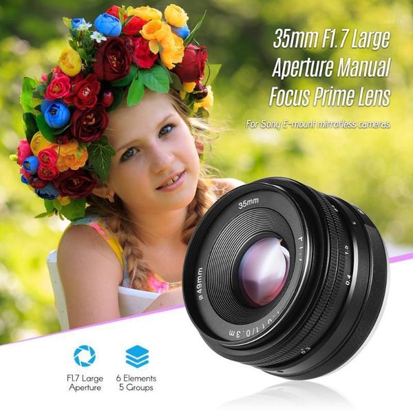 

other cctv cameras 35mm f/1.7 large aperture lens for sony e mount nex3 nex5 nex6 nex7 a5000 a5100 a6000 a6100 a6300 a6400 a6500 ildc camera