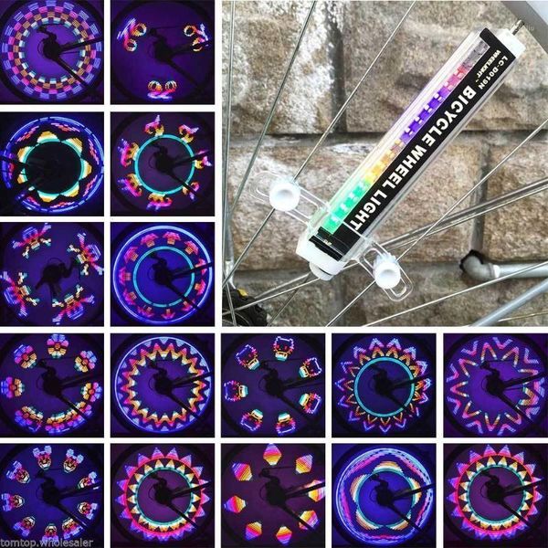 

bike lights 42 patterns changable 16 colorful led bicycle cycling wheel spoke light lamp1