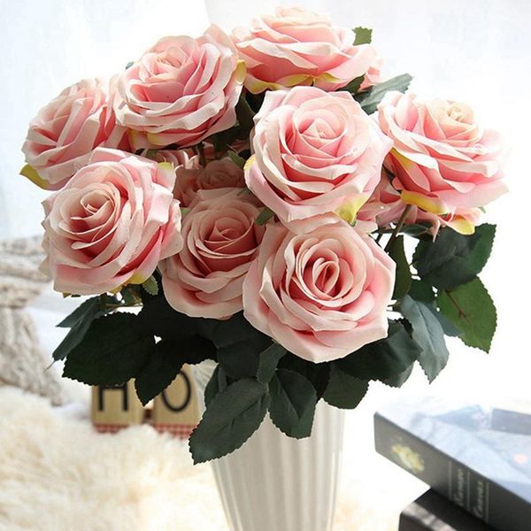 

decorative flowers & wreaths 10 heads high-grade artificial flower simulation rose bouquet diy home wedding decoration valentine's day