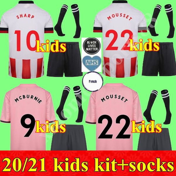 

дети kit 20 21 шеффилд домой футбол джерси муссе mcburnie лундстры norwood sharp 2021 шеффилд юнайтед прочь 2020 молодежных рубашек футбола, Black