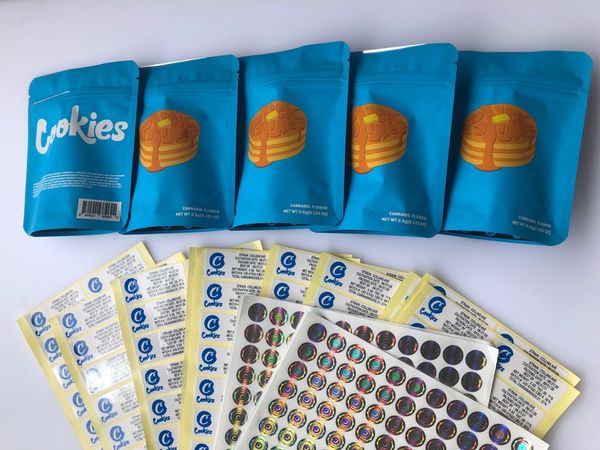 

california pan label stickers and 3.5g cake sf 3.5g bags hologram back empty mylar bags blue bag bbyik bde_luck