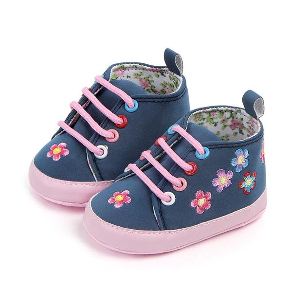 

first walkers baby toddler shoes princess girls floral infant soft 0-12ma1