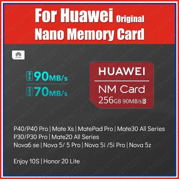 

original huawei nm card nano memory card reader 256gb p40 pro p40 lite matepad pro p30 mate20 mate30 nova 6 se 5