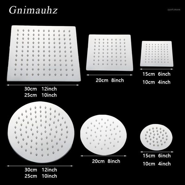 

bathroom shower heads round & square stainless steel showerhead rainfall rain head chrome high pressure bath faucet dusche ducha rainshower1