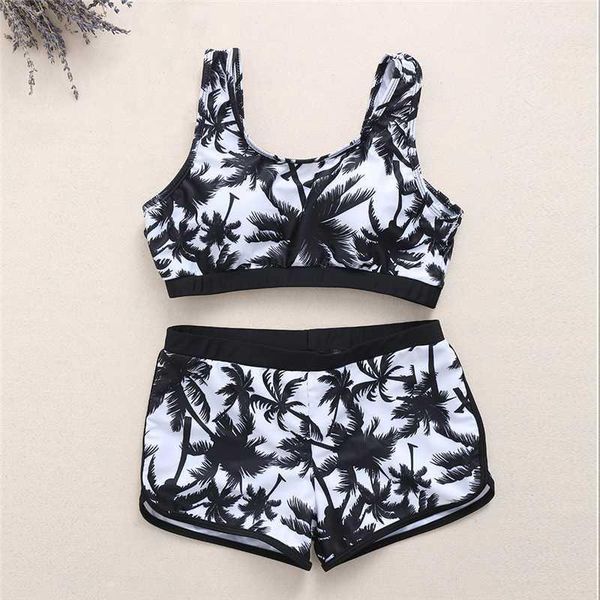 

women crop high waist shorts floral bikini set beach swimwear swimsuit two-piece suits1, White;black