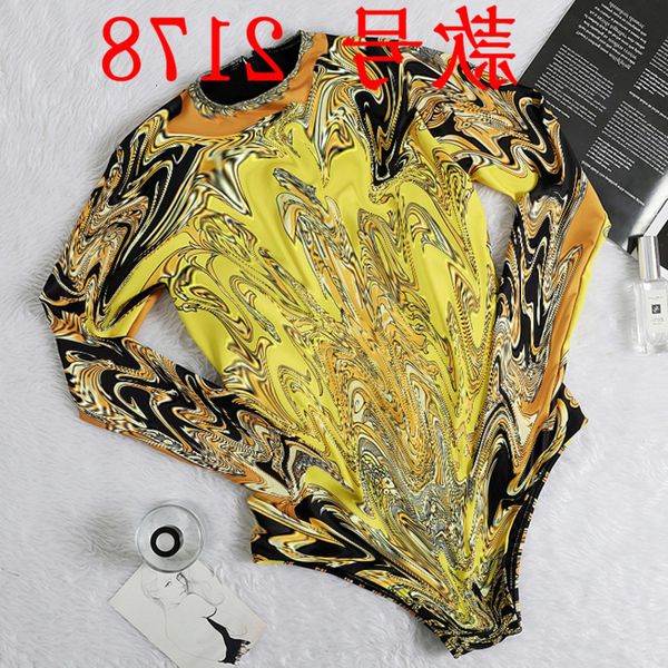 

new bikini long sleeve sunscreen conservative print one piece swimsuit