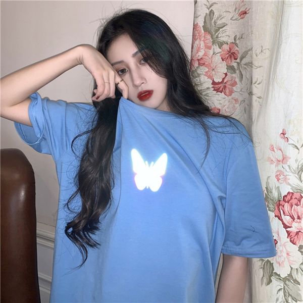 

2020 новое платье loversboudoir ins дизайн чувство короткие бабочки dresst футболку dressmedium и долго бабочки свободно с коротким рукавом, White