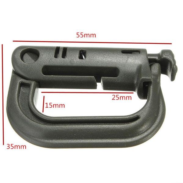 

d-ring clip snap lock molle webbing backpack bucklehike grimlock camp outdoor mountain climb attach plasctic shackle carabiner wmtsuc