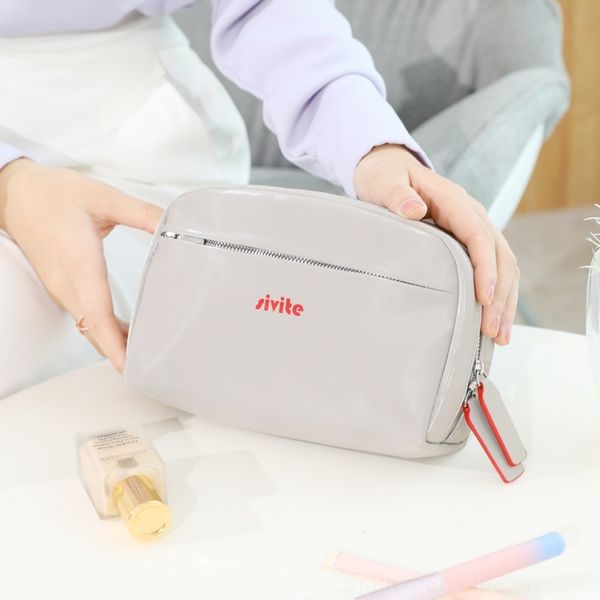 

dhyok shell cosmetic shell wash pu goods storage household multi-functional storage bag multi-layer cosmetic bag bqnxq