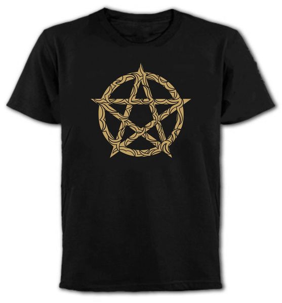 

новый летний стиль моды с коротким рукавом pentagrama готика, рок, панк, эмо, magical, pagan, викки design sport толстовка толстовка футболк