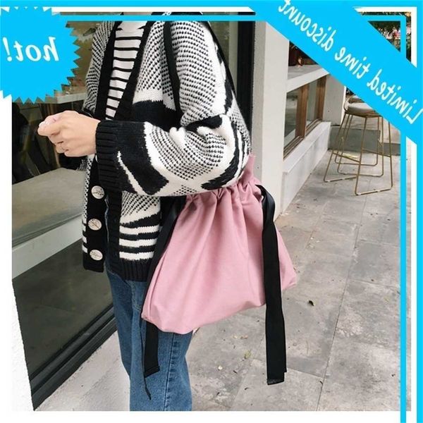 

l292 new product small fresh canvas women's single shoulder korean color contrast handbag bag