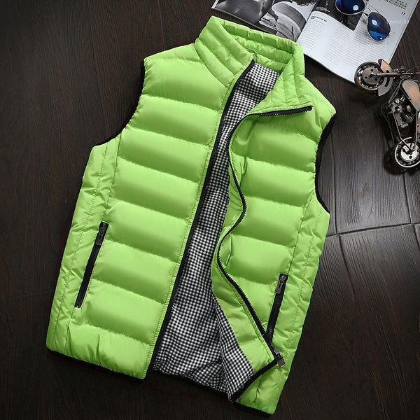 

new down cotton vest men's autumn and winter casual thickening warm male sleeveless jacket korean slim zipper coat waistcoat1, Black;white
