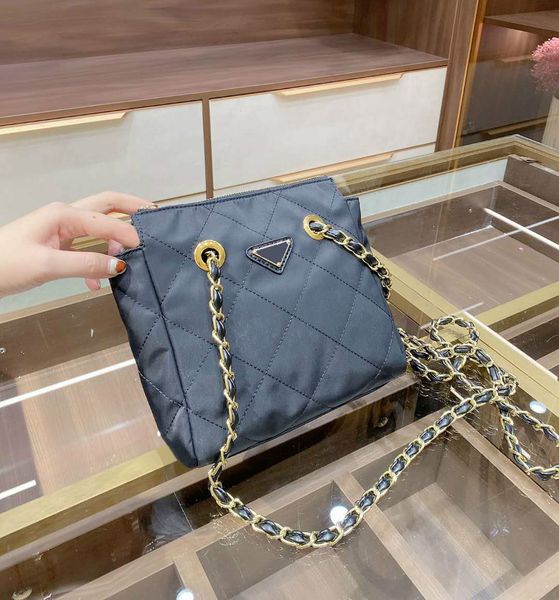 

women crossbody chain bags designer's shoulder bag fashion trapeze double chains large capacity with box pd20101902