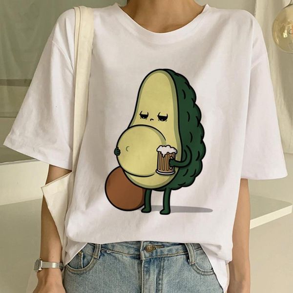 

new avocado shirt vegan t-shirt clothes femme fashion harajuku 90s grunge ulzzang graphic tshirt kawaii women tshirt, White