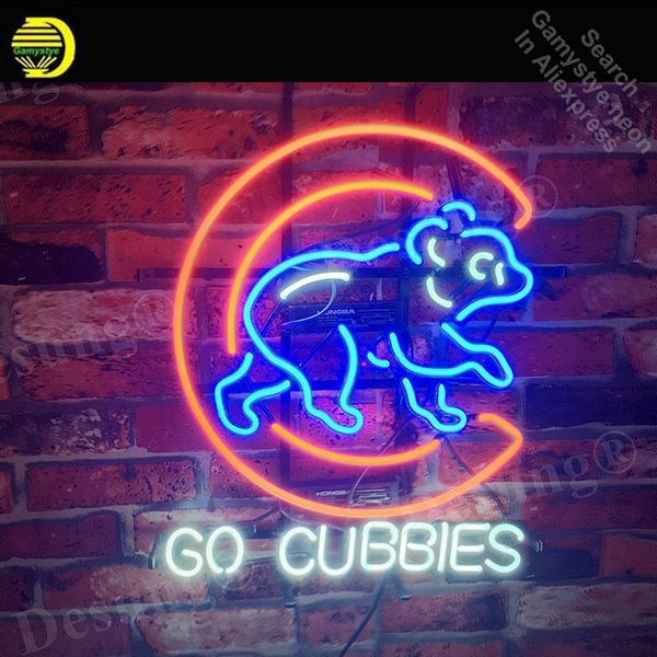 

go cubbi неоновый знак неоновый лампочка знак медведь реальные стеклянные трубки неоновые огни воссоздание знаком магазина дисплей персонали