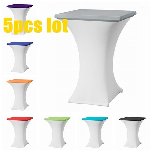 

wholesale price square stretch tablecloth cocktail table cover spandex bar table cloth l wedding party cover decor1