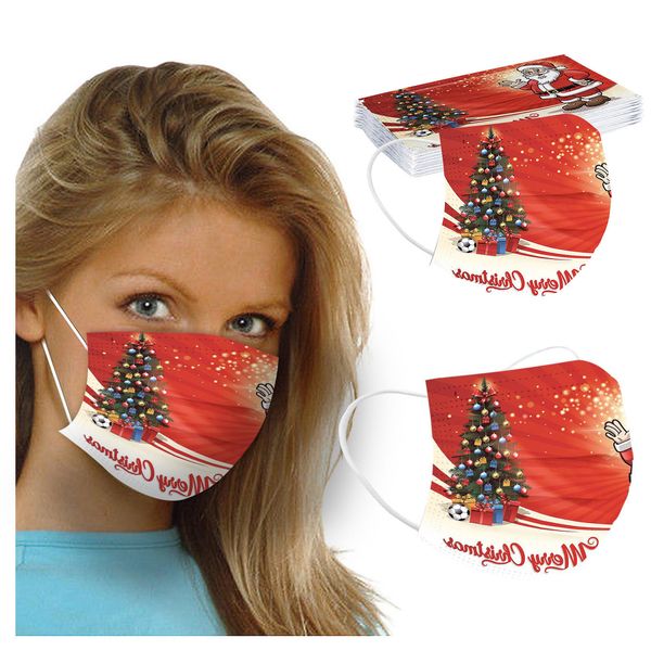 

mask 50pc mouth with design christmas adults disposable face maskfashion masque de protection halloween mascarillas desechables 2021vv
