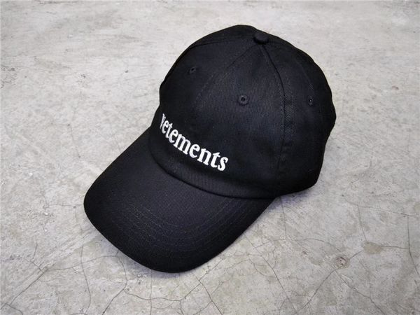 

vetements men 1:1 adjustable women cap quality hat vetements vtm embroidery 2020 baseball caps piqdg, Black