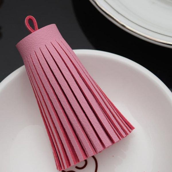 

fashion pu leather tassel women keychain bag pendant acessory alloy car key chain ring holder retro jewelry eh152 h wmttzi