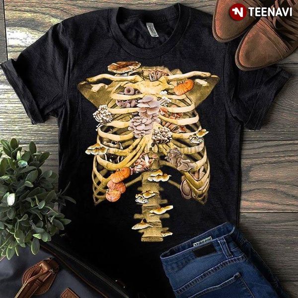 

mushroom chest bones t-shirt sport hooded sweatshirt hoodie