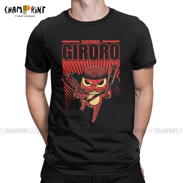 

men corporal giroro vintage pure short sleeve keroro cartoon crewneck clothes printed sport hooded sweatshirt hoodie men t shirt