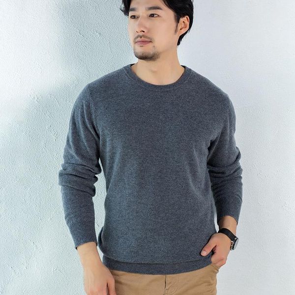 

men's sweaters spring and autumn sweater o-neck knitted wool pullover loose large size cashmere, White;black